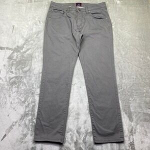 UNTUCKit Straight Fit Pants Men Gray Sz 34 Cotton Blend Casual Chinos‎ Preppy